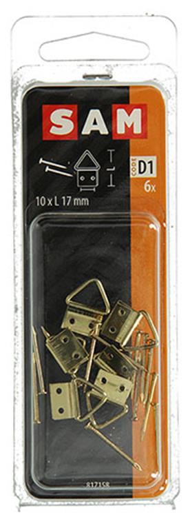 Load image into Gallery viewer, Mack 1017858 - kaderhanger staal vermessingd 6 st 10 x 17 mm | 10 stuks