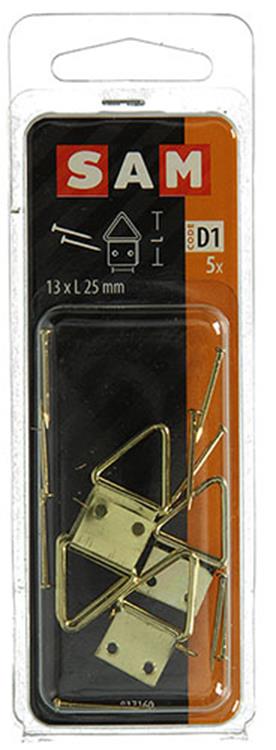 Load image into Gallery viewer, Mack 1017859 - kaderhanger staal vermessingd 5 st 13 x 25 mm | 10 stuks