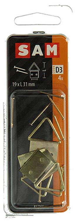 Load image into Gallery viewer, Mack 1017861 - kaderhanger staal vermessingd 4 st 19 x 31 mm | 10 stuks