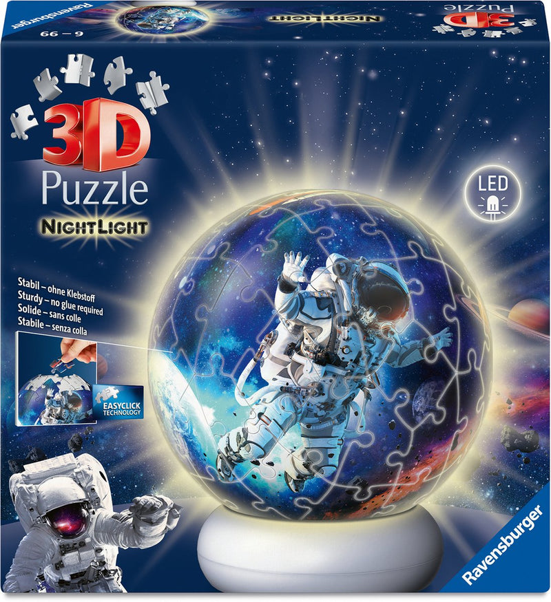 Load image into Gallery viewer, Ravensburger – astronauten – 3d puzzle-ball nachtlicht – 73 stukjes