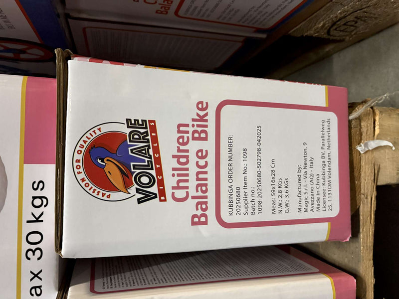 Afbeelding laden in galerijviewer, Volare loopfiets - roze