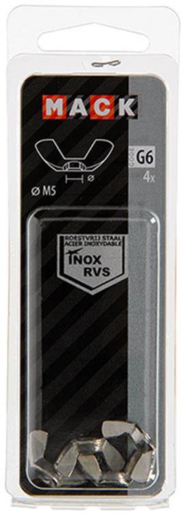Load image into Gallery viewer, Mack 1019866 - vleugelmoer inox a2 4 st m5 | 10 stuks