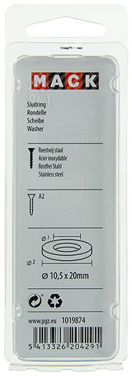 Load image into Gallery viewer, Mack 1019874 - sluitring inox a2 9 st m10 | 10 stuks