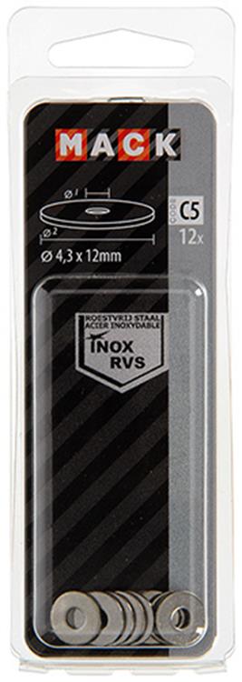 Afbeelding laden in galerijviewer, Mack 1019876 - carrosserie sluitring inox a2 12 st 4,3x12 | 10 stuks