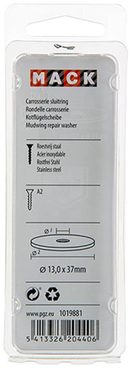 Load image into Gallery viewer, Mack 1019881 - carrosserie sluitring inox a2 2 st 13,0x37 | 10 stuks