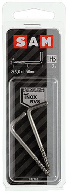 Load image into Gallery viewer, Mack 1019901 - schroefduim roestvrijstaal 2 st 5,0x50 mm | 10 stuks