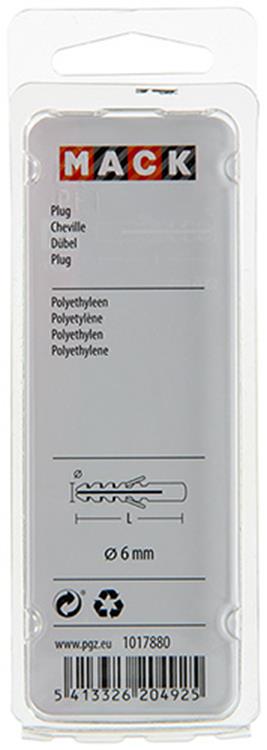 Load image into Gallery viewer, Mack 1017880 - plug polyethyleen 25 st 6 mm | 5 stuks