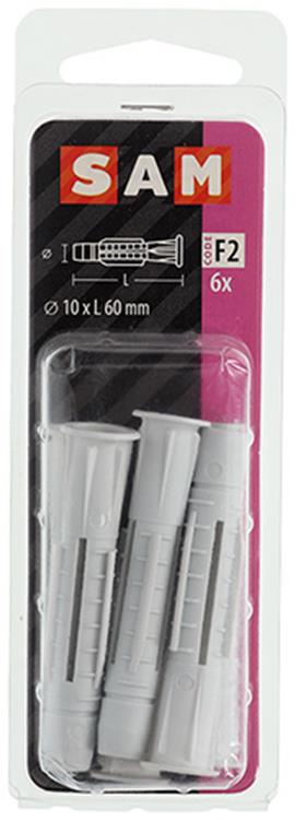 Load image into Gallery viewer, Mack 1017888 - universeelplug met kraag polyethyl. 6st 10 x 60 mm | 5 stuks