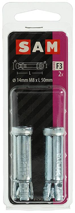 Load image into Gallery viewer, Mack 1019956 - keilbouthuls verzinkt 2 st m8 x 50 mm | 10 stuks