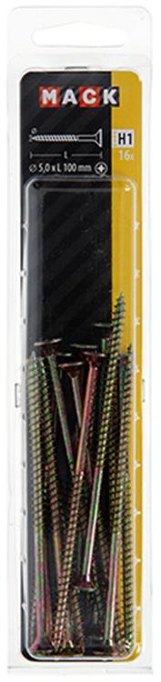 Load image into Gallery viewer, Mack 1017993 - spaanplaatschroef vz kop geelverz. 16st 5,0 x 100 mm | 5 stuks
