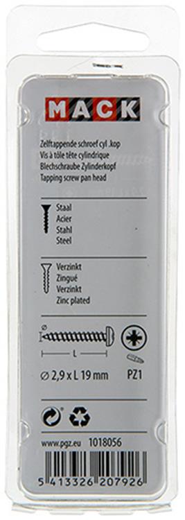 Load image into Gallery viewer, Mack 1018056 - zelftappende schroef cylkop verz. 80 st 2,9 x 19 mm | 10 stuks