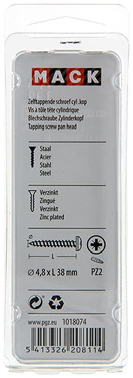Load image into Gallery viewer, Mack 1018074 - zelftappende schroef cylkop verz. 24 st 4,8 x 38 mm | 5 stuks