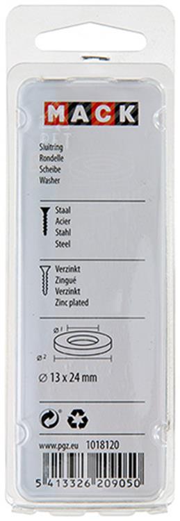 Afbeelding laden in galerijviewer, Mack 1018120 - sluitring staal verzinkt 30 st 13 x 24 mm | 5 stuks