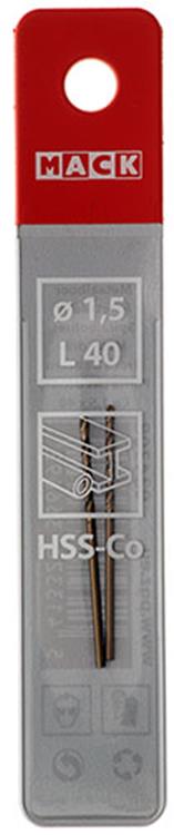 Load image into Gallery viewer, Mack 1018419 - metaalboor hss co5% din 338 ø 1,5 x 40 mm 2st | 5 stuks