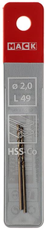 Load image into Gallery viewer, Mack 1018420 - metaalboor hss co5% din 338 ø 2,0 x 49 mm 2st | 5 stuks