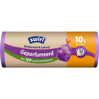 Load image into Gallery viewer, Swirl pedaalemmerzak trekband geparfumeerd 10l 14 stuks | 4 stuks