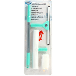 Load image into Gallery viewer, No brand raamtrekker met telescoopsteel en 2 doeken 130 cm | 2 stuks