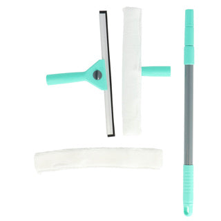 Load image into Gallery viewer, No brand raamtrekker met telescoopsteel en 2 doeken 130 cm | 2 stuks