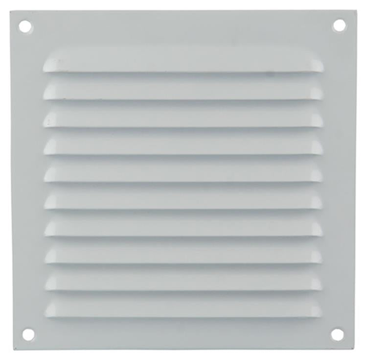 Afbeelding laden in galerijviewer, Renson 1015063 - schoepenrooster plat alu wit 150x150mm | 10 stuks