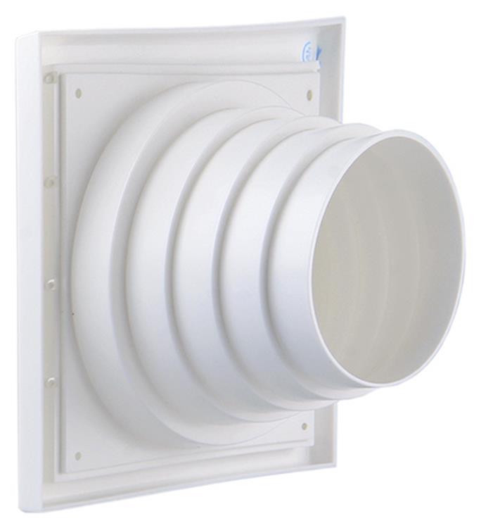 Load image into Gallery viewer, Renson 1006385 - dampkaprooster 4 klep 742 dia pvc ral 9010 ø100-130 | 2 stuks
