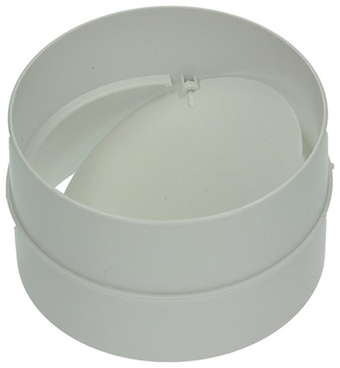 Load image into Gallery viewer, Renson 1006398 - pvc verbindingsstuk + terugslagklep 7007 wit ø 100 | 2 stuks