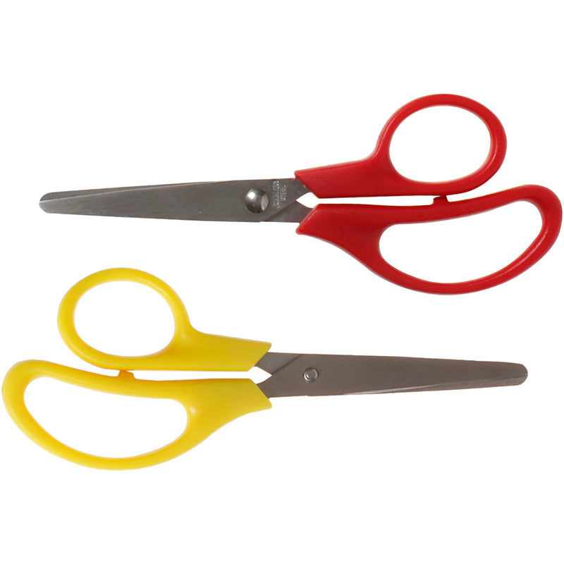 Afbeelding laden in galerijviewer, Https: www.cchobby.nl kinderscharen-l-12-5-cm-rond-rechts-linkshandig-12-stuk-1-doos