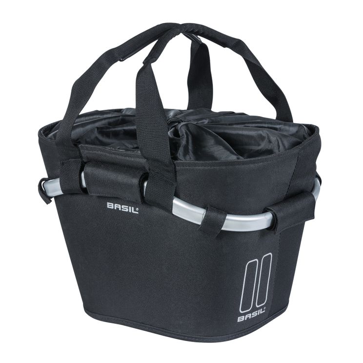 Load image into Gallery viewer, Basil Classic Carry All KF – fietsmand – voorop - zwart