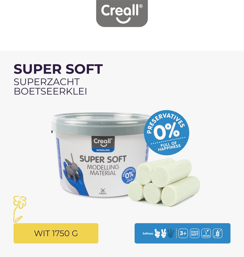 Load image into Gallery viewer, Creall supersoft klei wit, 1750gr.
