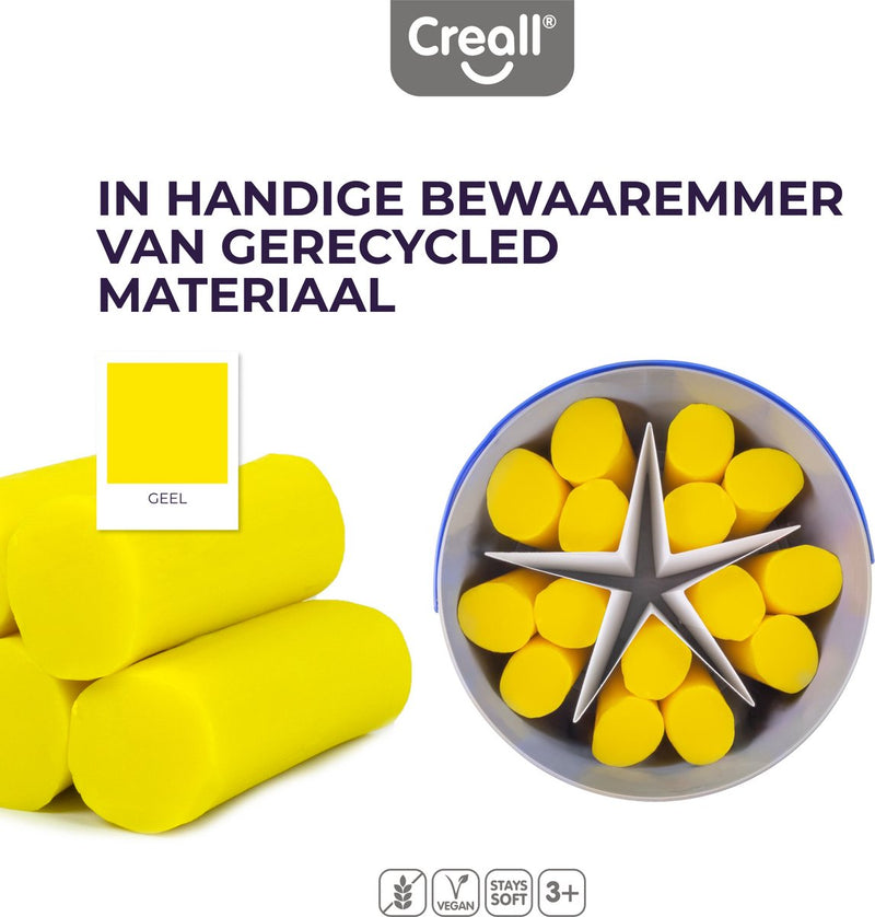 Afbeelding laden in galerijviewer, Creall supersoft klei geel, 1750gr.