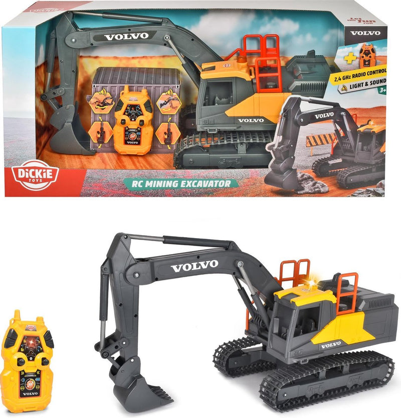 Load image into Gallery viewer, Dickie toys rc volvo graafmachine - vanaf 3 jaar - licht en geluid - bestuurbaar