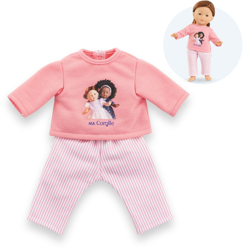 Load image into Gallery viewer, Corolle poppen pyjama roze 36cm - poppenkleding set.