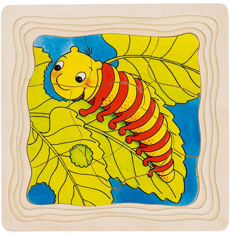 Load image into Gallery viewer, Goki puzzel: vlinder 20x20x1,5cm, 4 lagen, 44-delig, hout, 3+