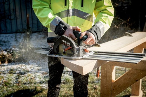 Load image into Gallery viewer, Metabo ks 18 ltx 57 bl + fs 160 accu cirkelzaag 18v set | zonder accu en lader | x 340 - 691222000