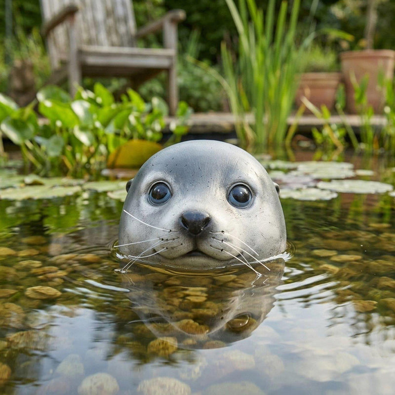 Load image into Gallery viewer, Boltze home drijvende zeehond poggy h7cm grijs
