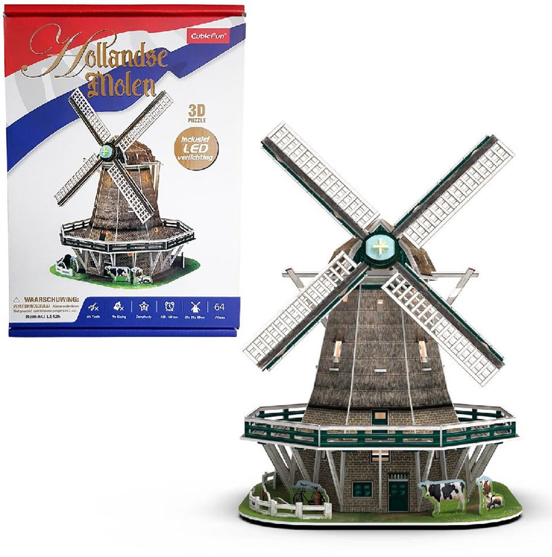 Load image into Gallery viewer, Cubic fun 3d puzzel molen led - 65st.