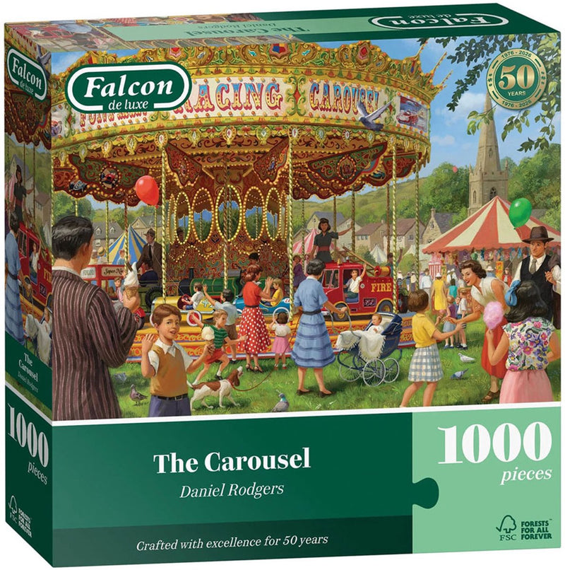 Load image into Gallery viewer, Falcon puzzel - legpuzzel 1000 stukjes - the carousel - multicolor.