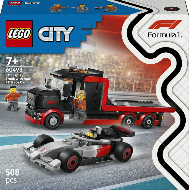 Afbeelding laden in galerijviewer, Lego ® city f1® displaytruck met audi f1® racewagen - 60493