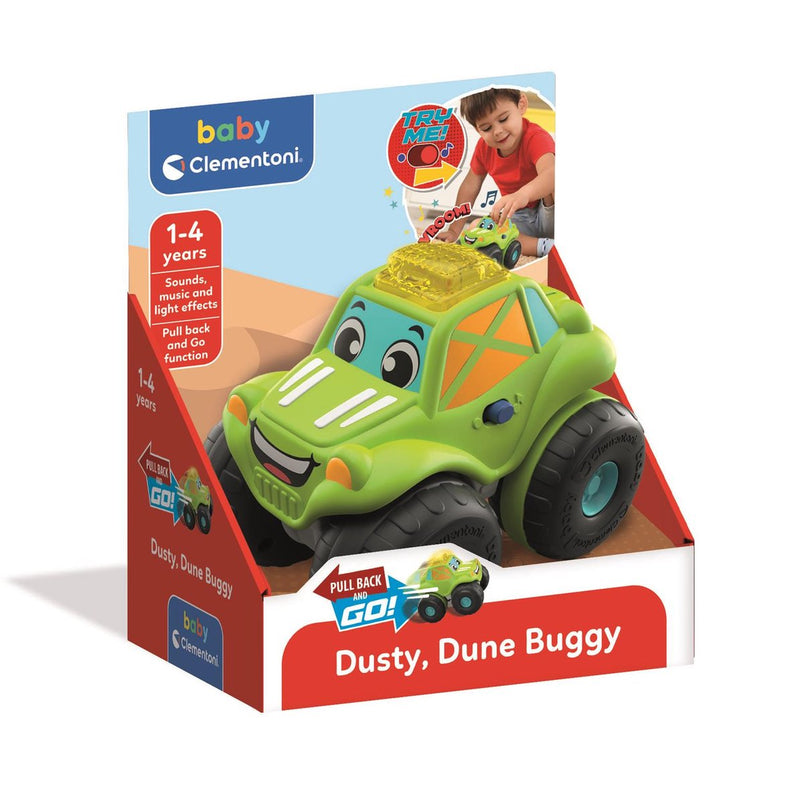 Afbeelding laden in galerijviewer, Clementoni baby pull back buggy met geluid