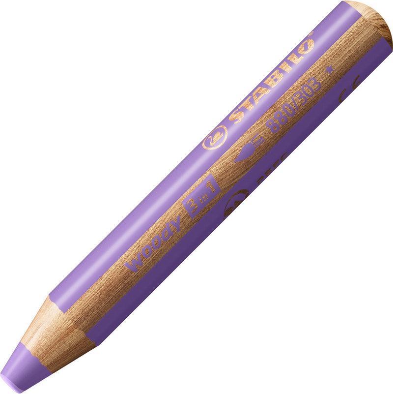 Afbeelding laden in galerijviewer, Stabilo woody 3 in 1 - multitalent kleurpotlood - pastel lila