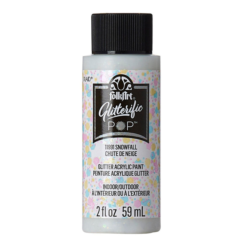 Load image into Gallery viewer, Folkart • glitterific pop acrylic paint snowfall 59ml