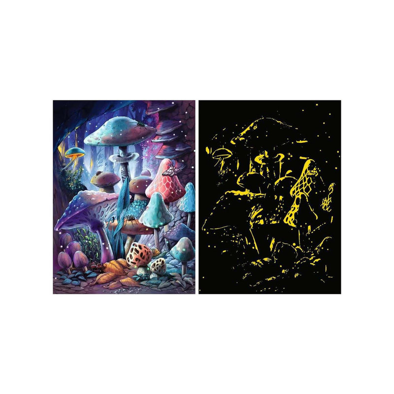 Load image into Gallery viewer, Ravensburger puzzel moonlight mushrooms (starline) 500 stukjes