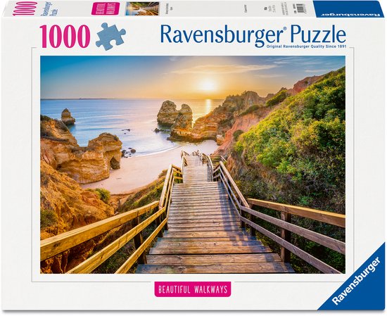 Afbeelding laden in galerijviewer, Ravensburger legpuzzel stairway to camilo beach, algarve - 1000st.