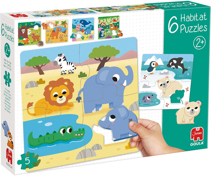 Load image into Gallery viewer, Jumbo goula puzzel 6 habitat - 5st.