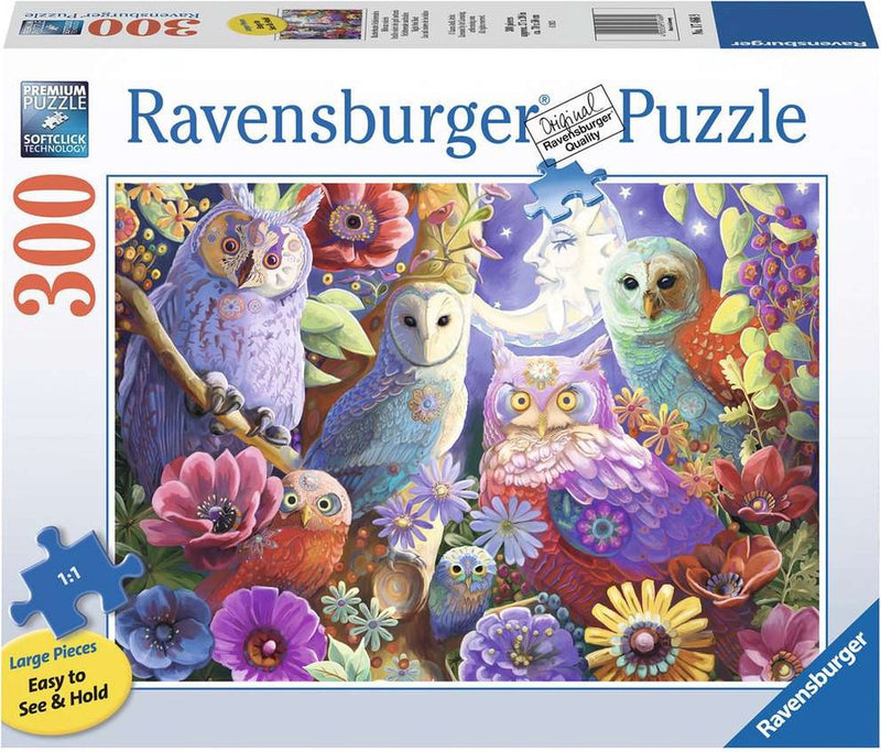 Load image into Gallery viewer, Ravensburger puzzel night owl hoot - legpuzzel - 300 large format stukjes