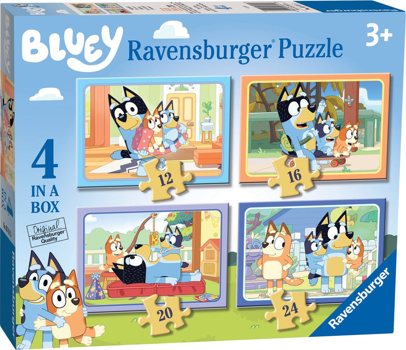 Afbeelding laden in galerijviewer, Ravensburger 4-in-1 puzzel bluey