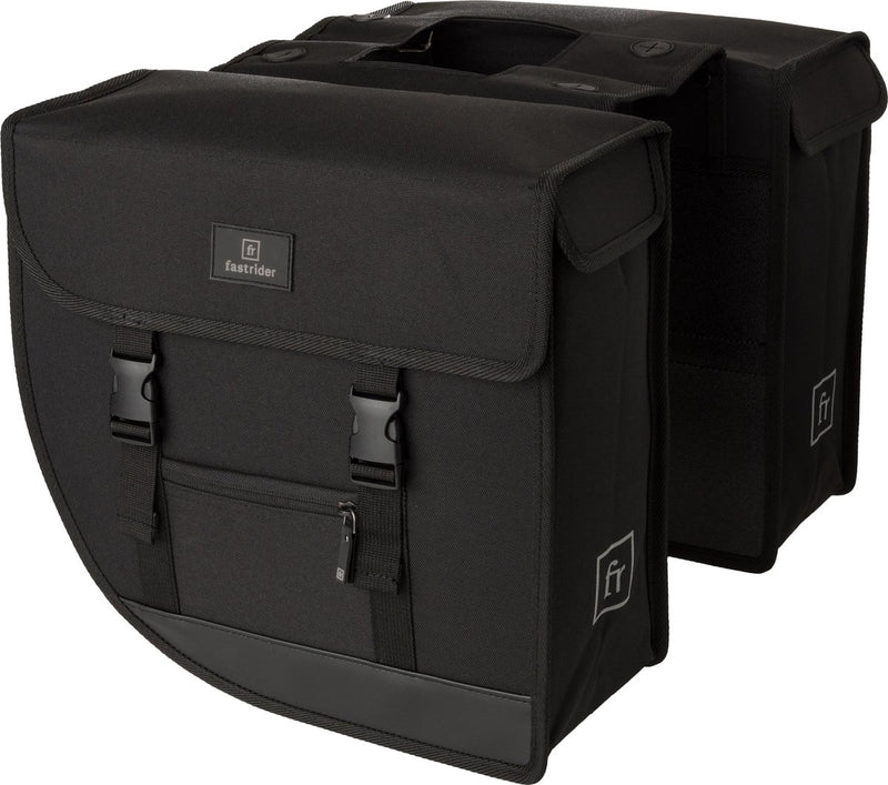 Load image into Gallery viewer, Fastrider hybride - dubbele fietstas - waterafstotend - 26 liter - zwart