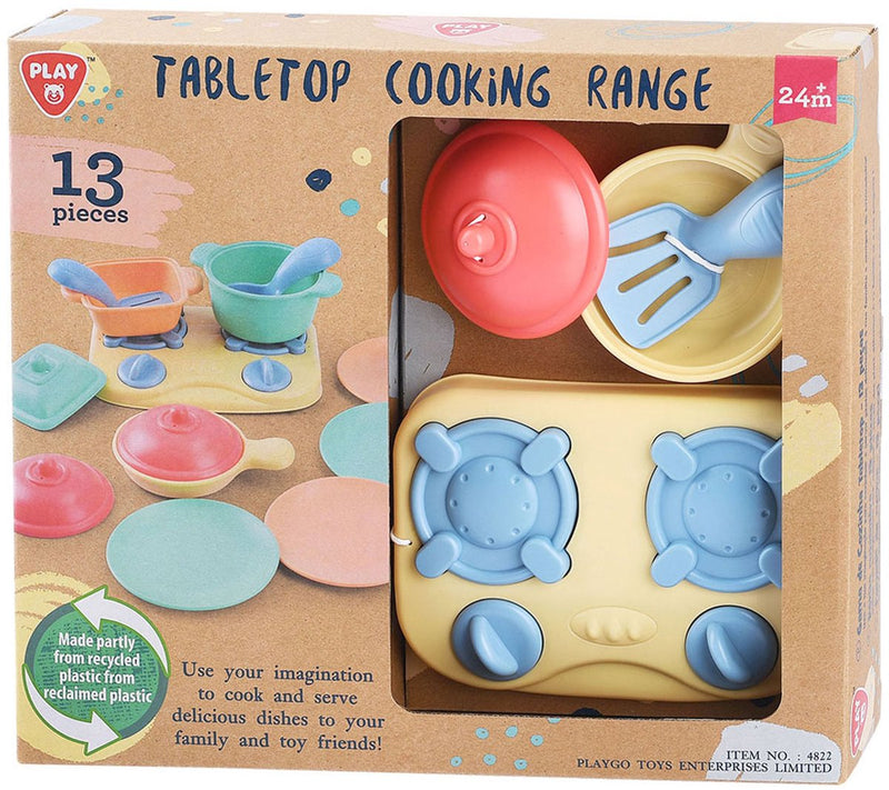 Load image into Gallery viewer, Playgo tafelblad kookfornuis met accessoires speelset - 13dlg.