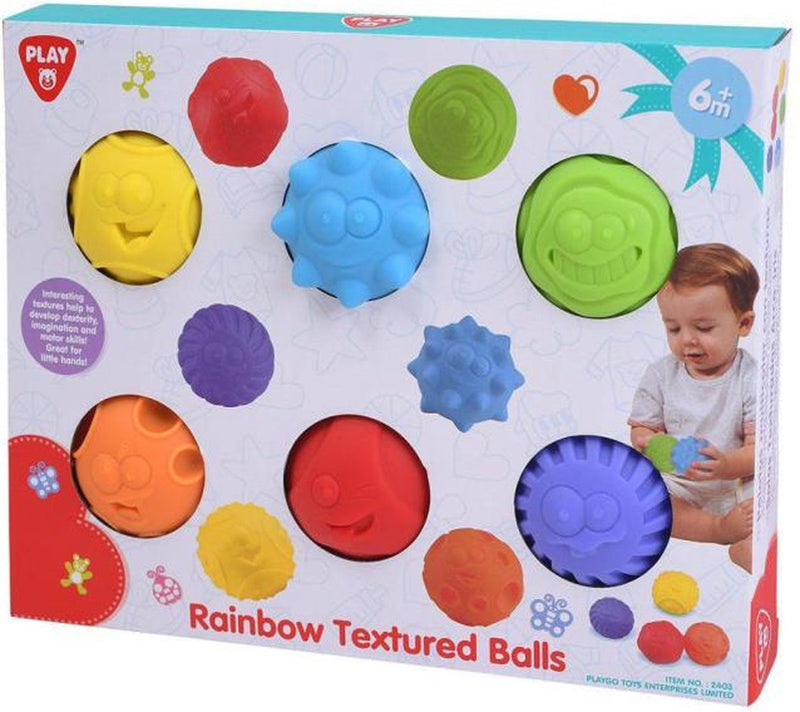 Load image into Gallery viewer, Playgo sensorische speelballen - kleurrijke textuurballen 6 stuks.