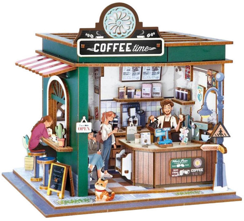 Afbeelding laden in galerijviewer, Buki france houten bouwpakket diorama café - 120dlg.