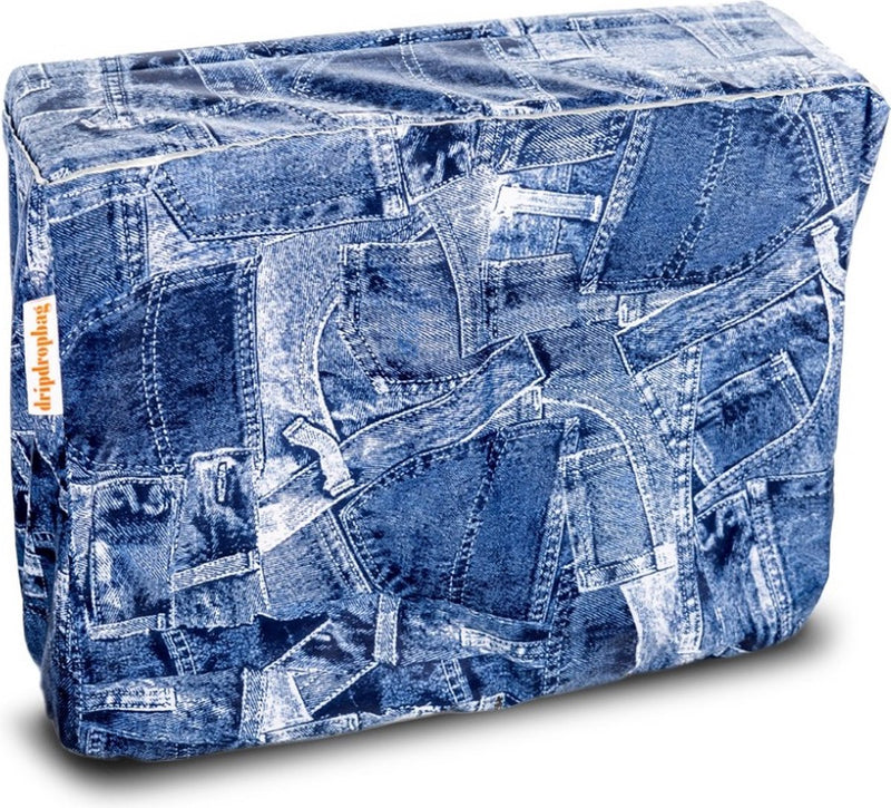 Load image into Gallery viewer, Dripdropbag regenhoes voor schoudertas - waterafstotend polyester - jeans 40 x 30 x 20 cm